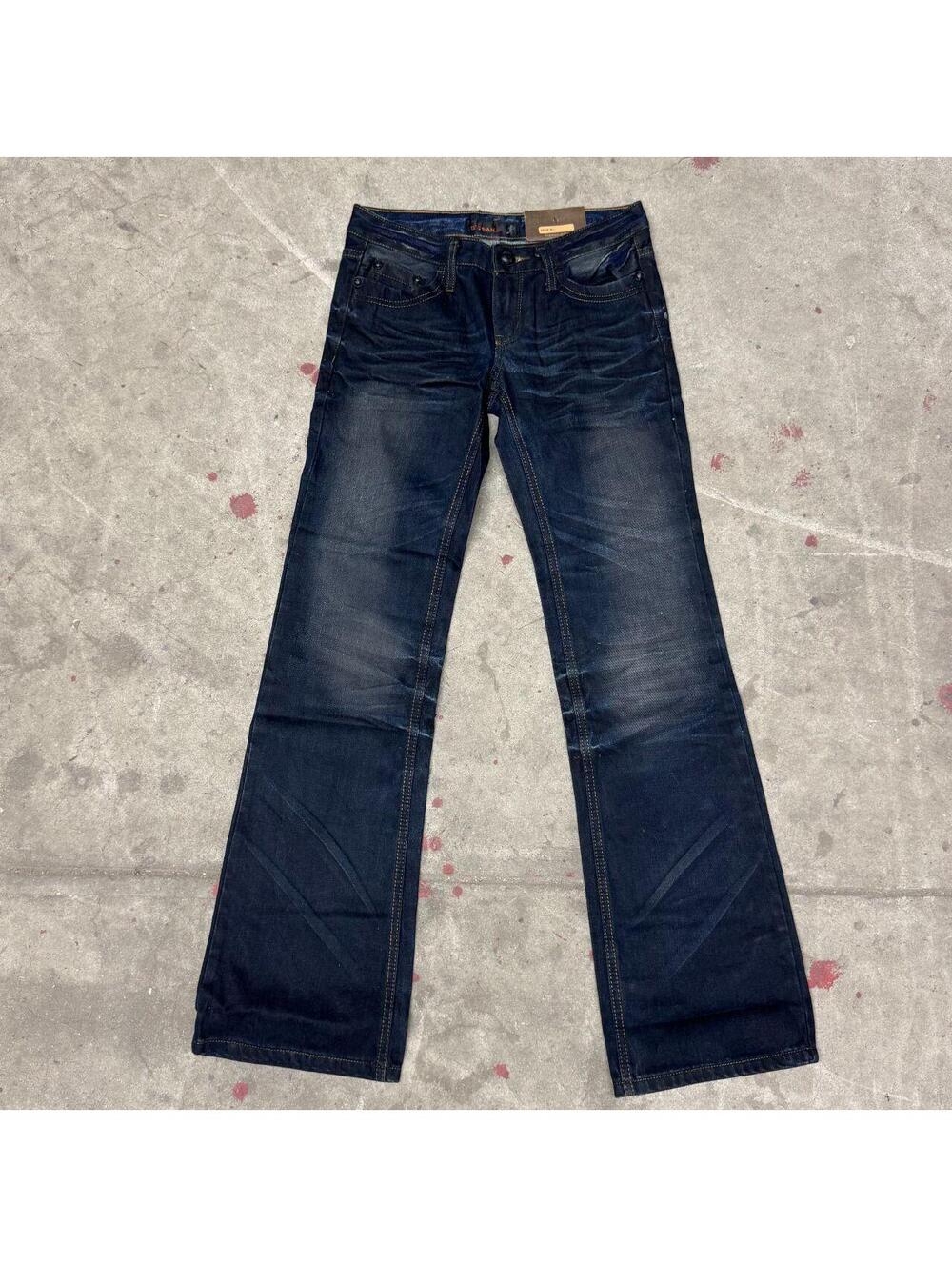 Vintage Y2K Ultra Low Rise Jeans Faded Sandblasted